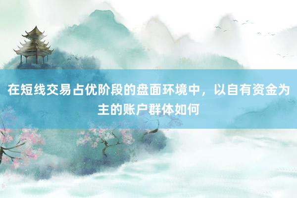 在短线交易占优阶段的盘面环境中，以自有资金为主的账户群体如何