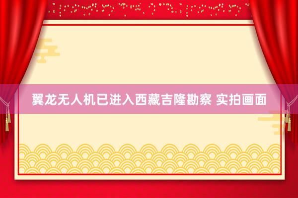 翼龙无人机已进入西藏吉隆勘察 实拍画面