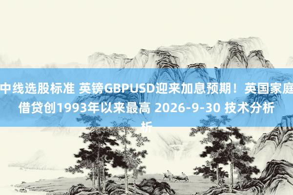 中线选股标准 英镑GBPUSD迎来加息预期!英国家庭借贷创1993年以来最高 2026-9-30 技术分析
